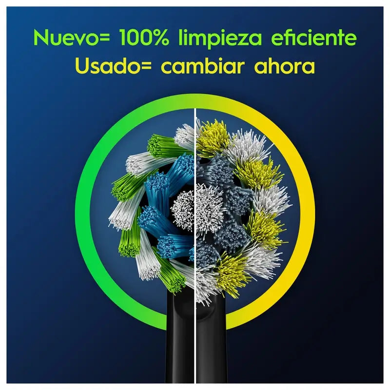 Oral-B Braun Cross Action Refill Preto, 4 peças.