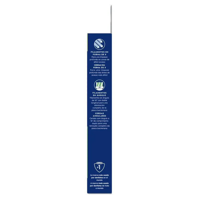Oral-B Braun Cross Action Refill Preto, 4 peças.