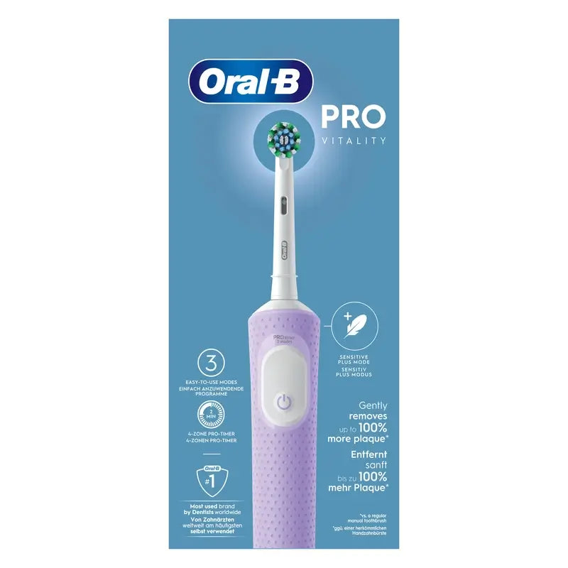 Oral-B Braun Vitality Pro Escova de dentes eléctrica roxa, 1 unidade