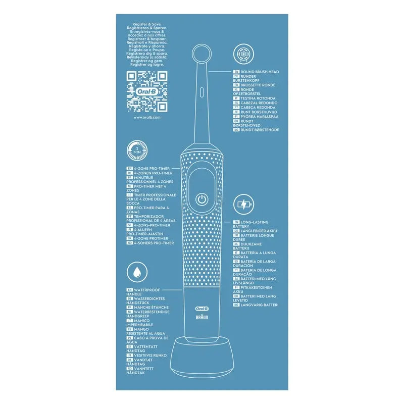 Oral-B Braun Vitality Pro Escova de dentes eléctrica Preta, 1 unidade