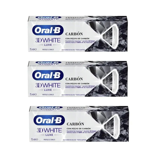 Oral-B Pasta de dentes com carvão vegetal , 3X75 Ml