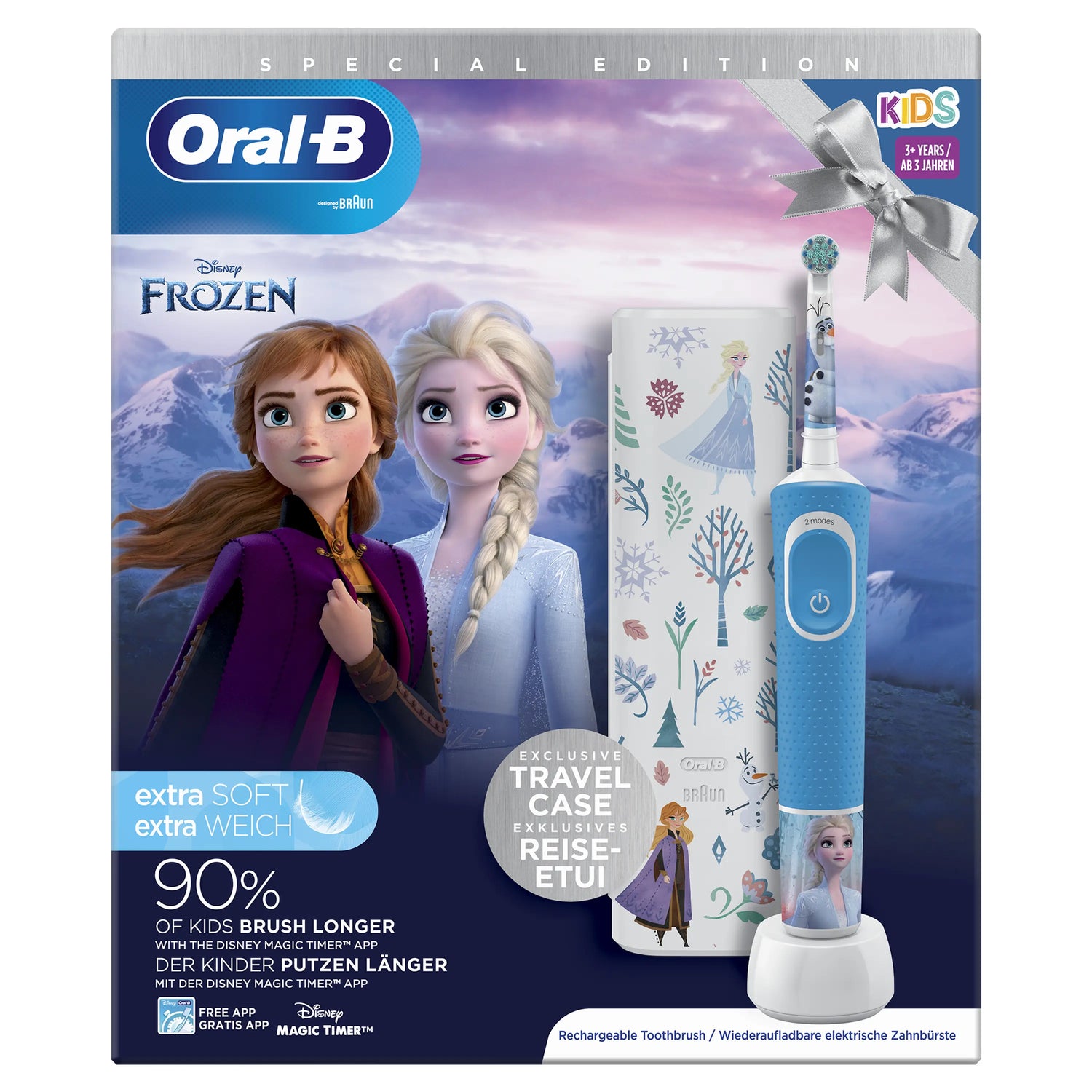 Escova de dentes eléctrica Oral-B Frozen + estojo