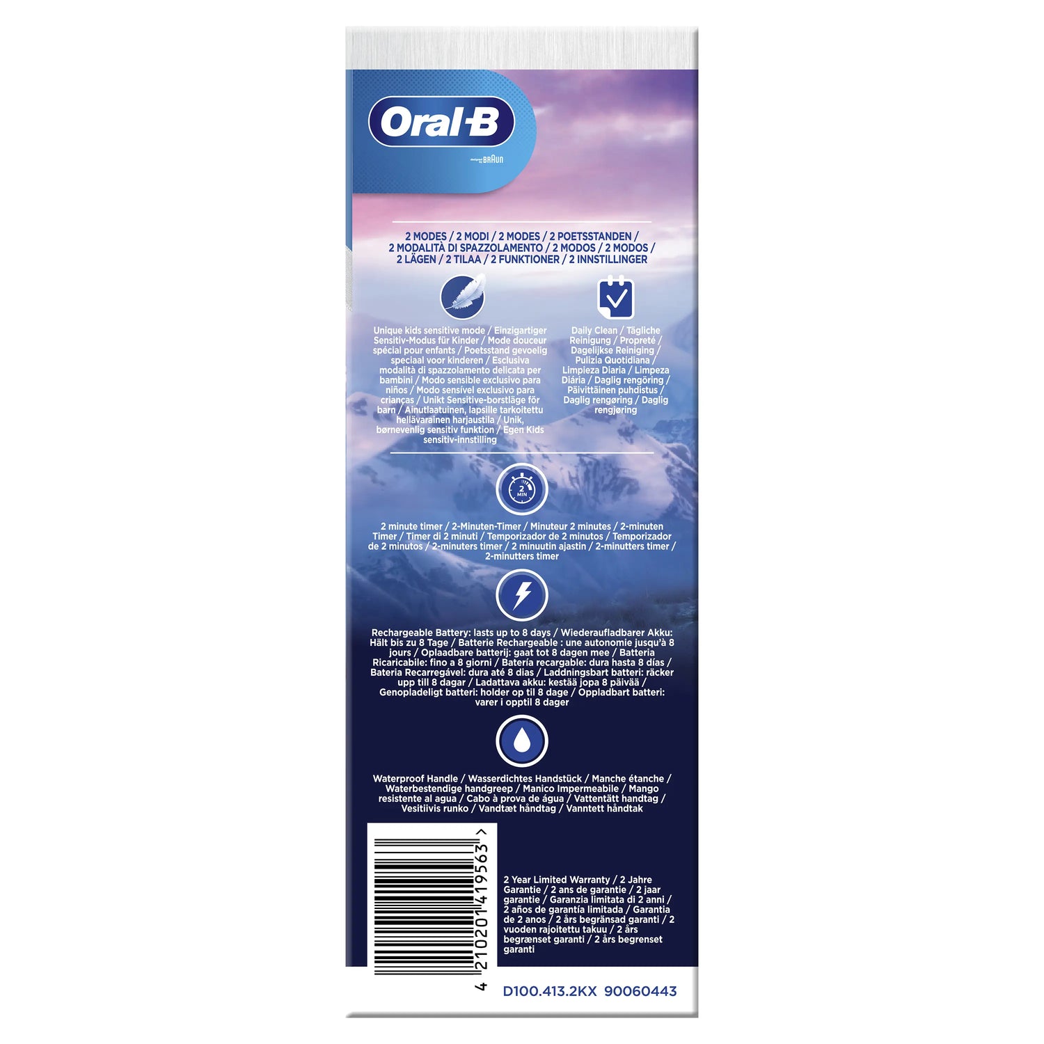 Escova de dentes eléctrica Oral-B Frozen + estojo