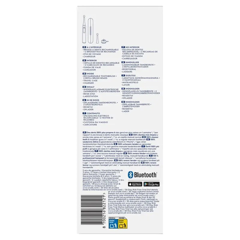 Oral-B Io 5 Electric Toothbrush White, 2 cabeças de escova de dentes