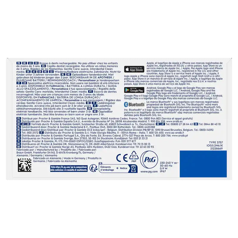 Oral-B Io 5 Electric Toothbrush White, 2 cabeças de escova de dentes