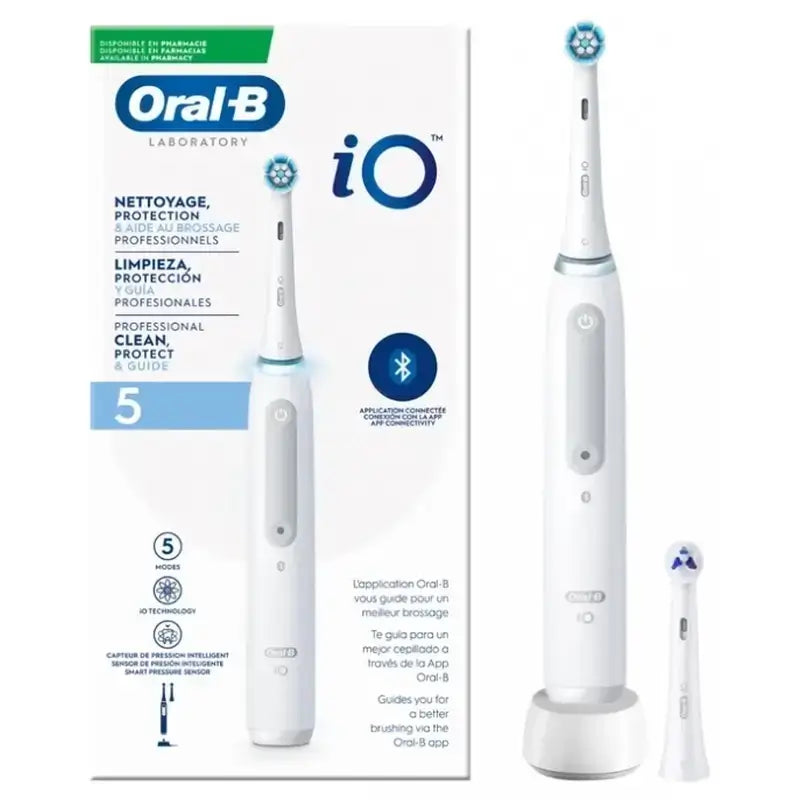 Oral-B Io 5 Electric Toothbrush White, 2 cabeças de escova de dentes