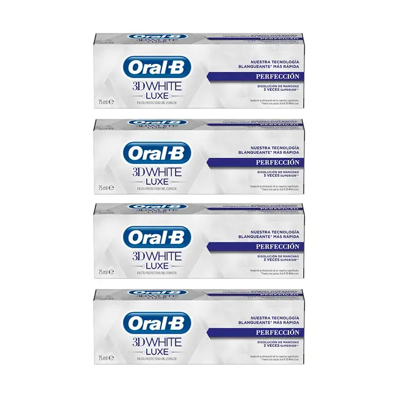 Oral-B Toothpaste 3D Luxe Perfection, 75 ml x 4 unidades