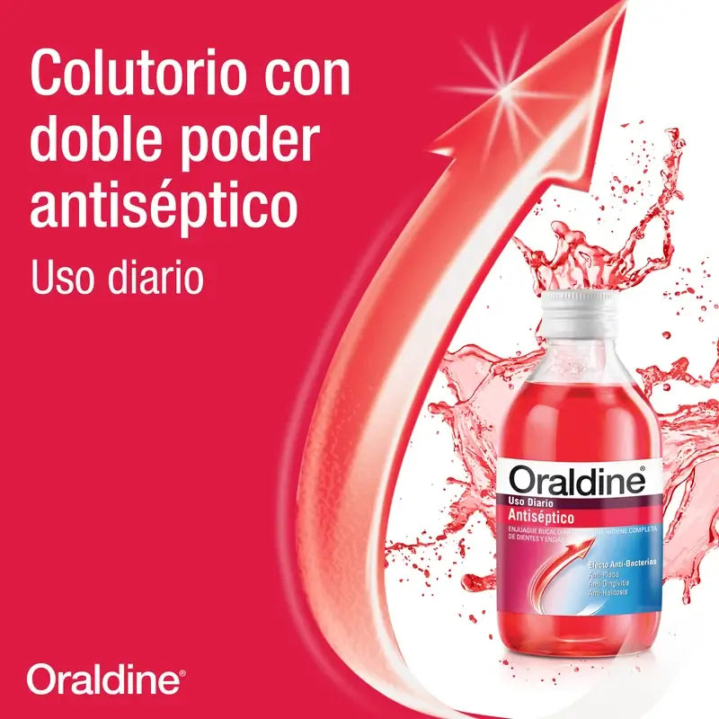Oraldine Colutório Anti-sético Antibacteriano de Uso Diário, 400 ml