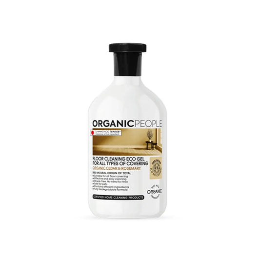 Organic People Organic Floor Gel Cleaner Para Todo o Tipo de Superfícies. Cedro e Alecrim Biológicos, 500 Ml