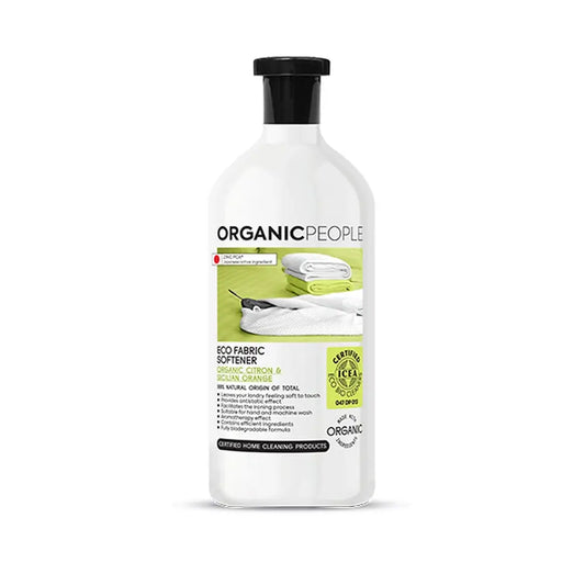 Amaciador de roupa biológico Organic People. Citrona e Laranja Siciliana Biológicas, 1000 Ml