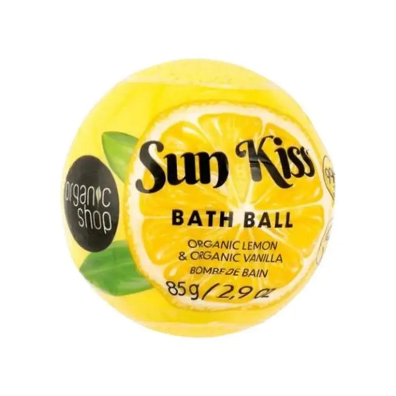 Bomba de Banho de Limão e Baunilha da Organic Shop Sun Kiss, 85 G