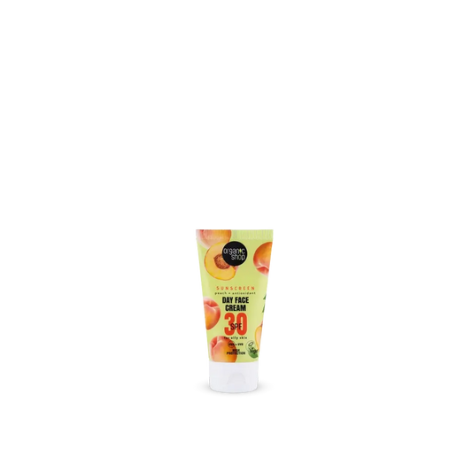 Organic Shop Creme de Dia para o Rosto com Pêssego Proteção Solar + Antioxidantes Spf30, 50 Ml