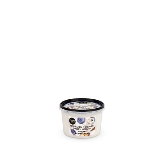 Esfoliante Corporal com Açúcar e Coco e Iogurte Gelado de Mirtilo da Organic Shop Esfoliante Corporal com Açúcar e Coco e Mirtilo, 250 ml