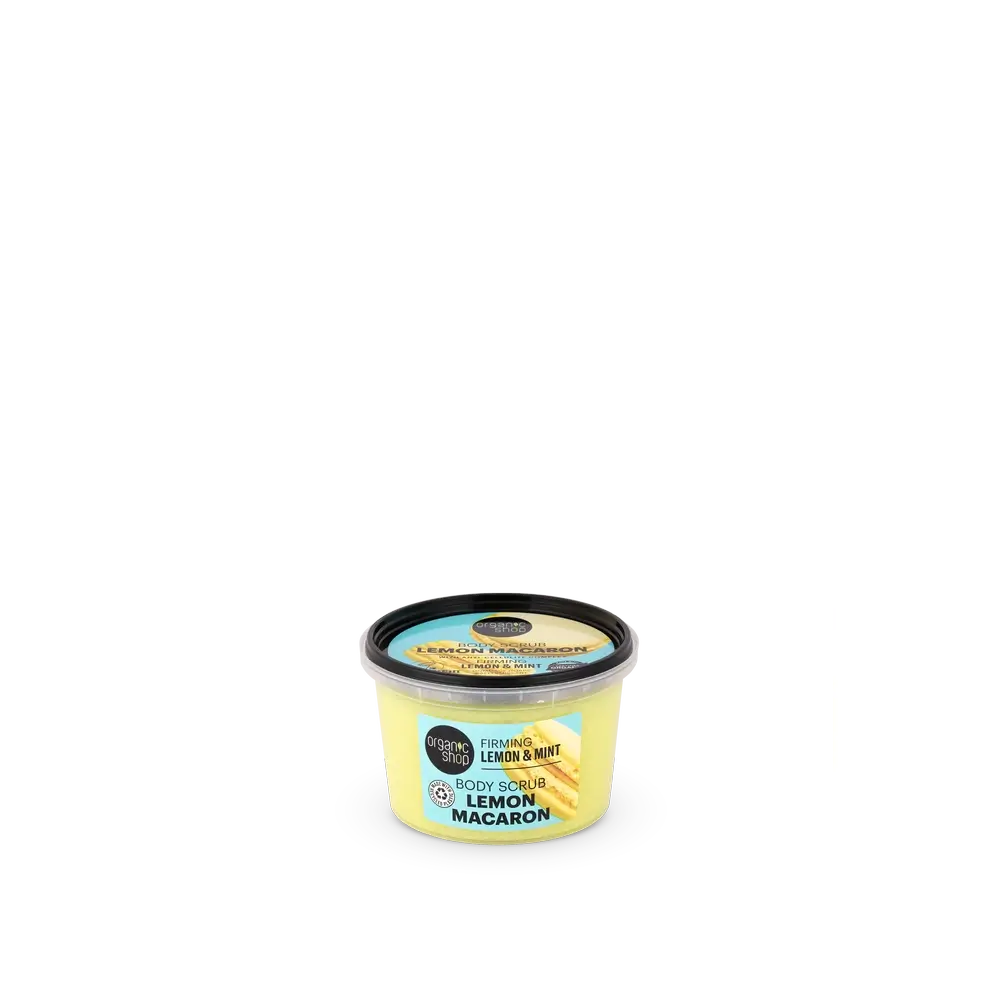 Organic Shop Esfoliante Corporal Firmeza Macaron de Limão , 250 ml