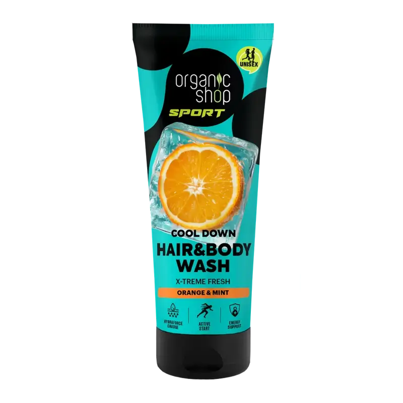 Organic Shop X-Treme Fresh Gel de Duche e Champô Refrescante, 200 Ml