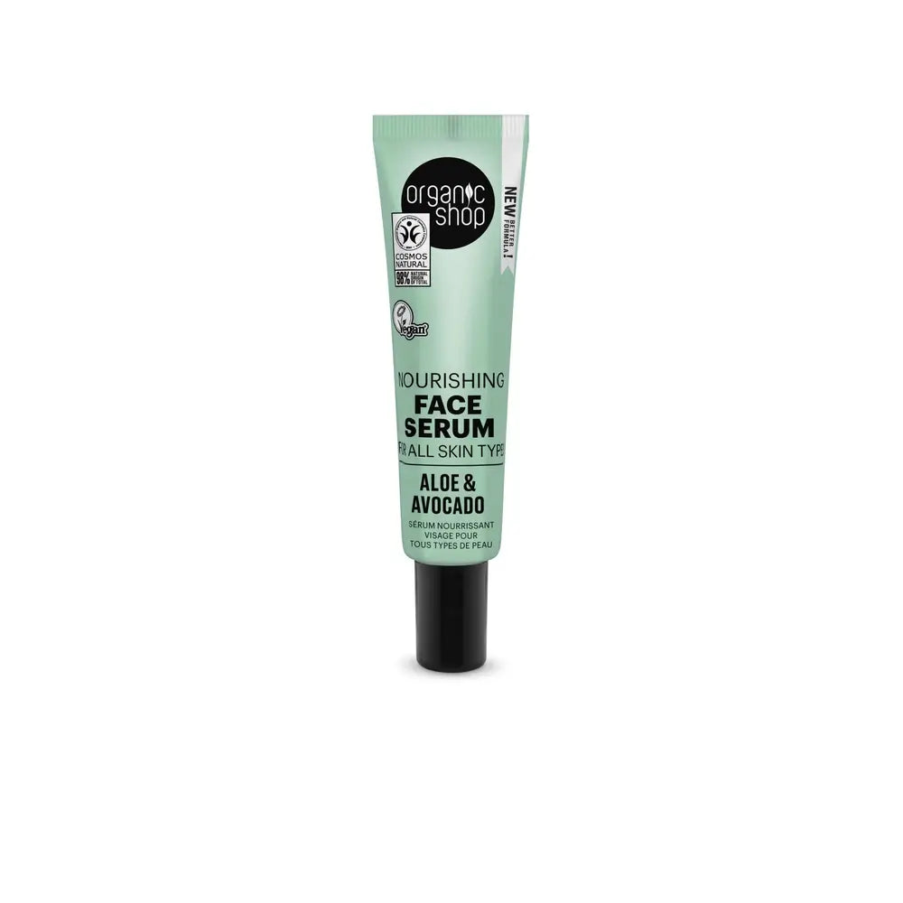 Soro Facial Hidratante para Todos os Tipos de Pele Abacate e Aloé da Organic Shop, 30 Ml