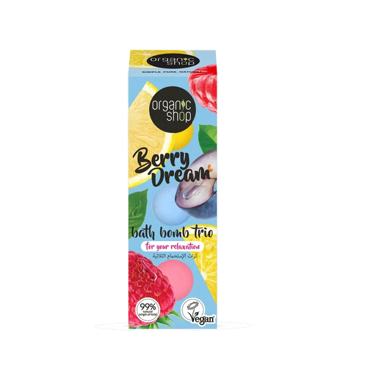 Organic Shop Berry Dream Bath Bombs Trio, 3 X 85 G