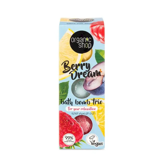 Organic Shop Berry Dream Bath Bombs Trio, 3 X 85 G