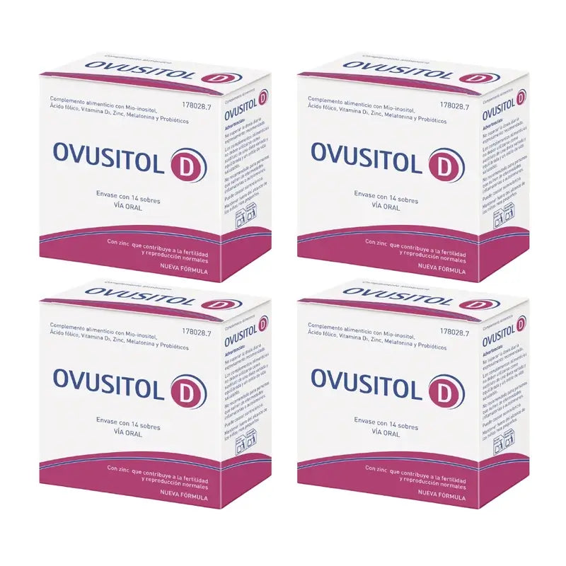 Ovusitol D, embalagem de 4 x 14 envelopes
