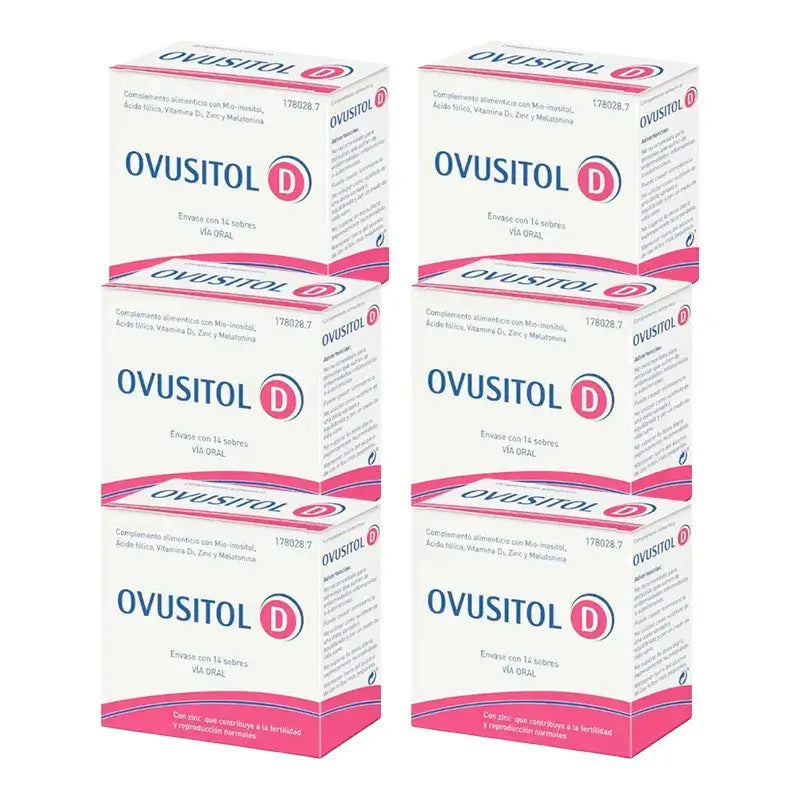 Ovusitol D, embalagem de 6 x 14 envelopes