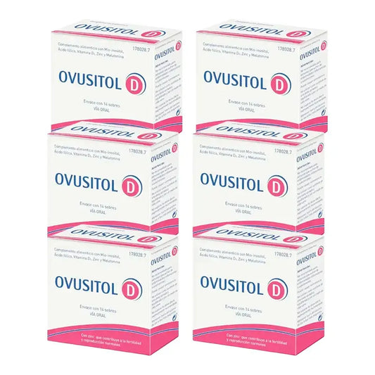 Ovusitol D, embalagem de 6 x 14 envelopes