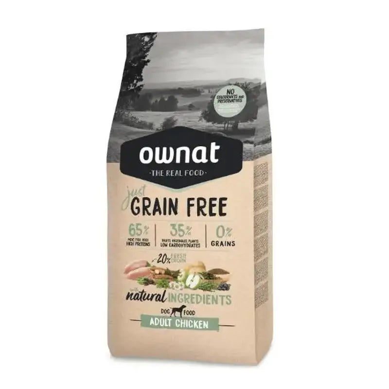 Ownat Just Canine Adultos Sem Grãos Frango 14Kg