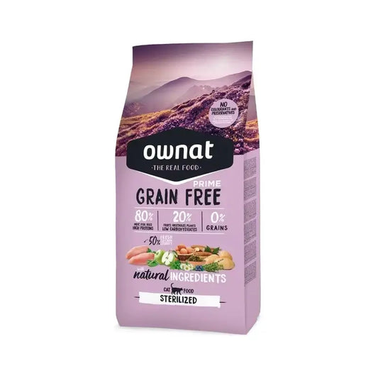 Ownat Prime Feline Adult Sterilised Grain Free 8Kg , comida para gatos