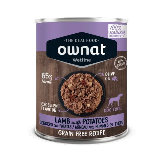 Ownat Wetline Canine Borrego com Batatas 12X395Gr
