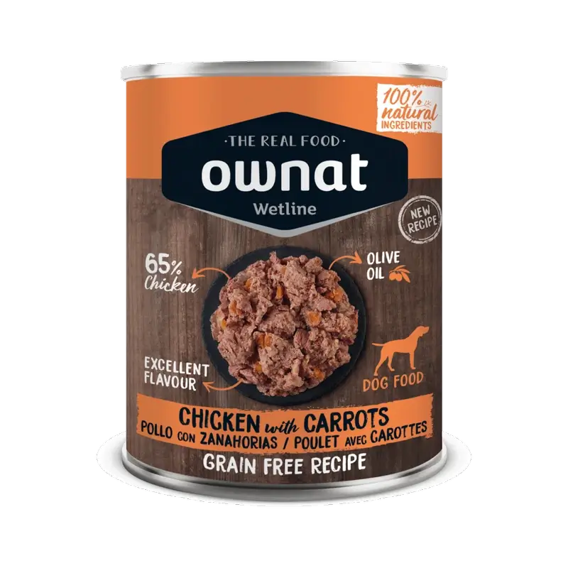 Ownat Wetline Canine Frango com Cenoura 12X395Gr