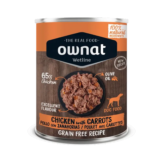 Ownat Wetline Canine Frango com Cenoura 12X395Gr