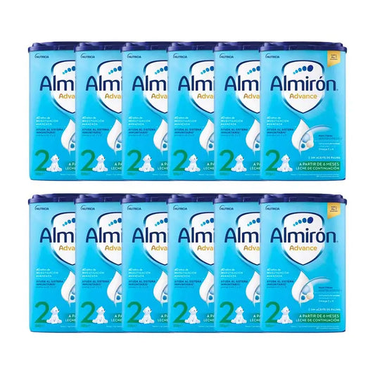 Embalagem 12 X Almiron Advance 2, Fórmula em pó para bebés, a partir dos 6 meses, 800g