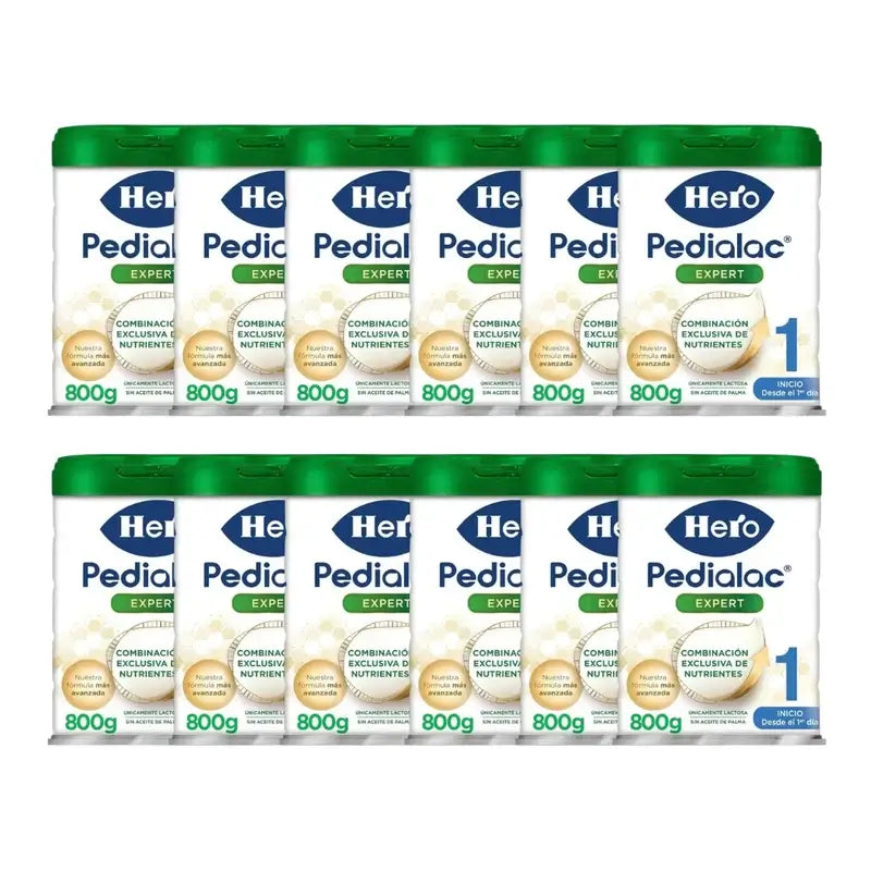 Hero Baby Pedialac 1 Leite Inicial, embalagem de 12 x 800g
