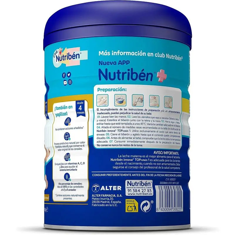 Nutribén Innova 1 Top Protein Starter Leite, 12 X 800 g