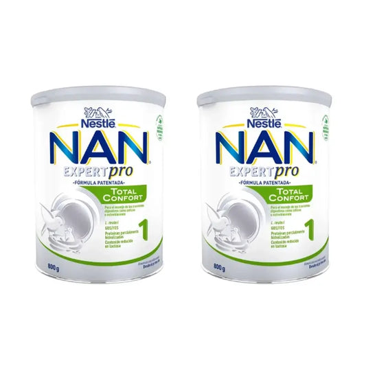 Leite para bebés Nestlé Nan Total Comfort 1, embalagem de 2 x 800 g
