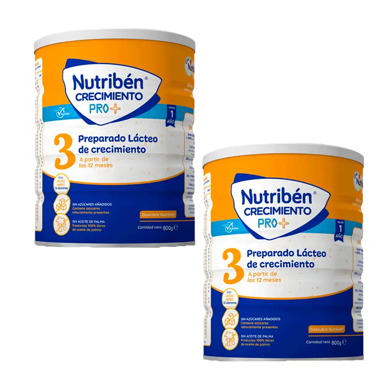 Nutribén Crecimiento Pro+ 3 Leite, 2 X 800 gramas