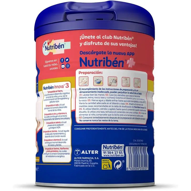 Nutribén Innova 3 Leite de Crescimento, 2 X 800 gramas