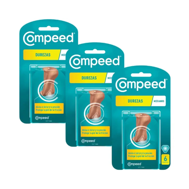 Pensos Compeed Pack de dureza média, 3x6 unidades