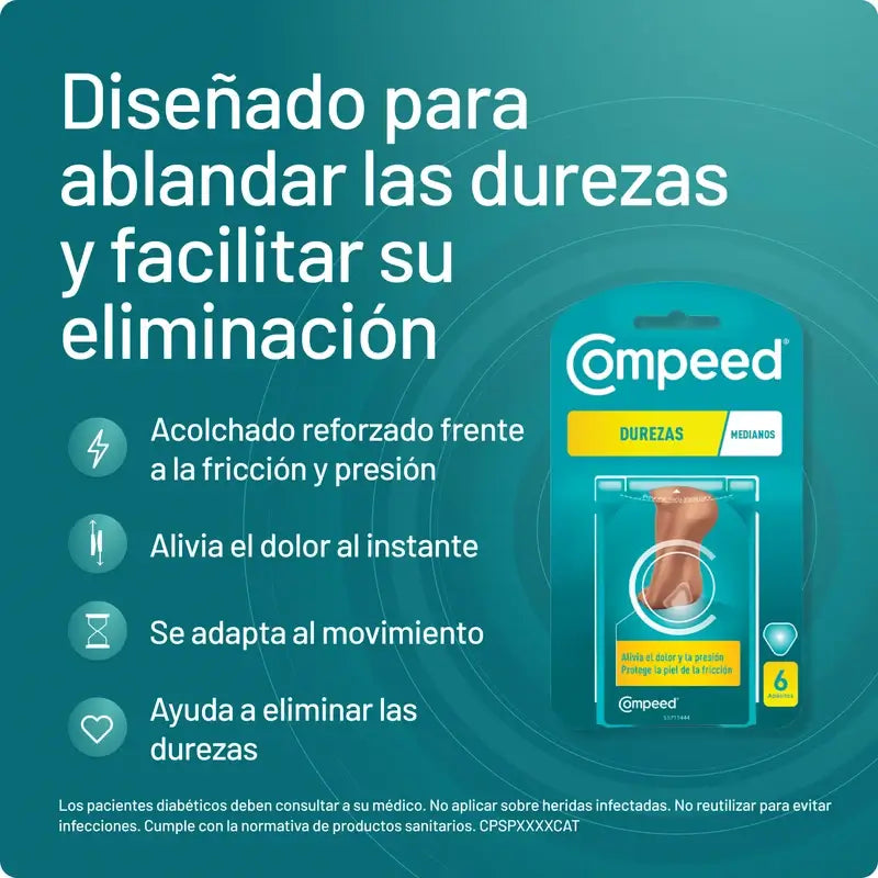Pensos Compeed Pack de dureza média, 3x6 unidades