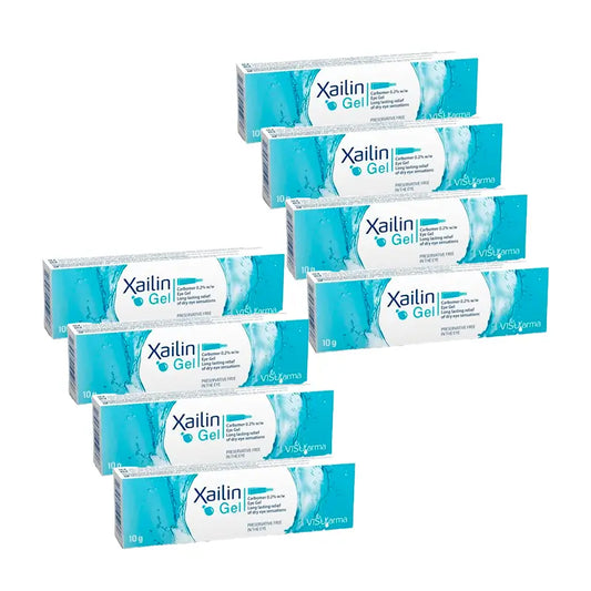 XAILIN Gel para a secura ocular, embalagem de 8 x 10 g