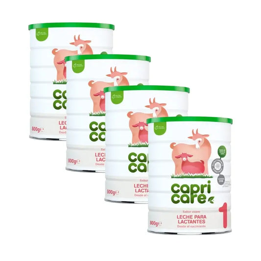 Leite para bebés Capricare 1, embalagem de 4 x 800g