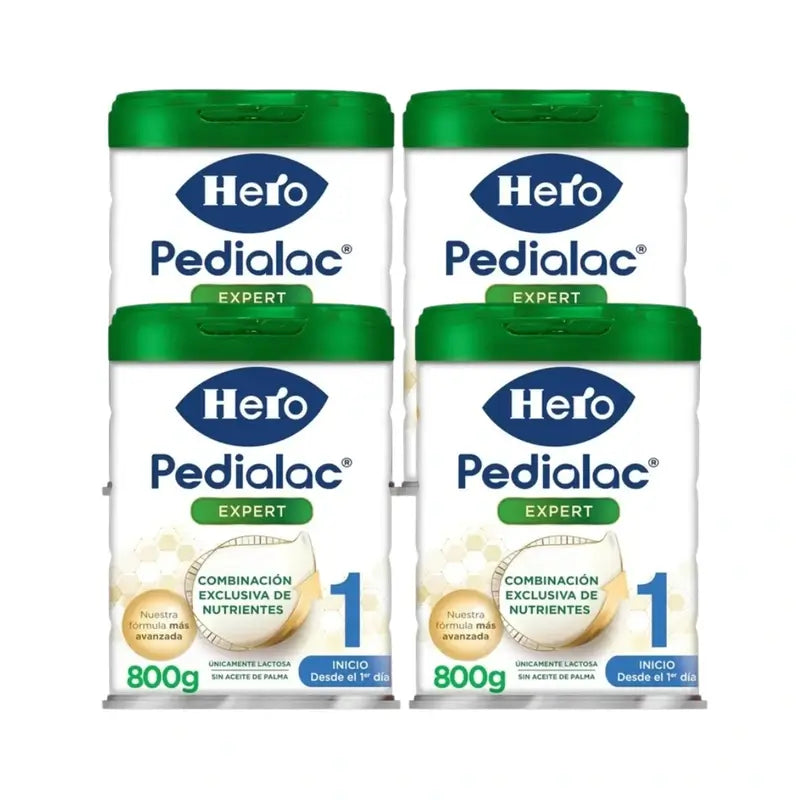 Hero Baby Pedialac 1 Leite de arranque, embalagem de 4 x 800 g