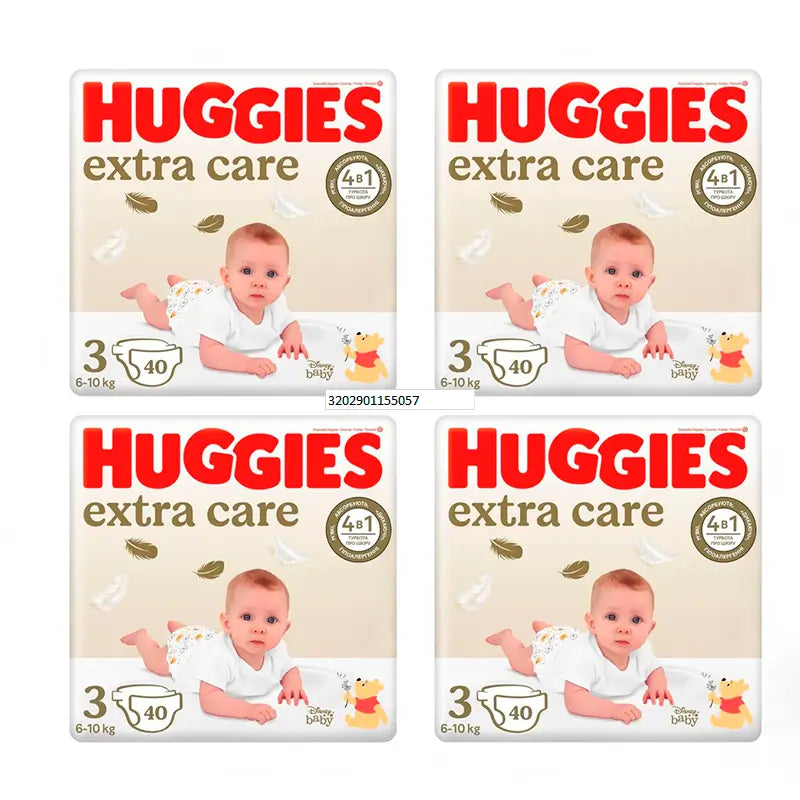 Fralda Huggies Extra Care Tamanho 3 (5-9Kg), Embalagem 4 X 160 unidades