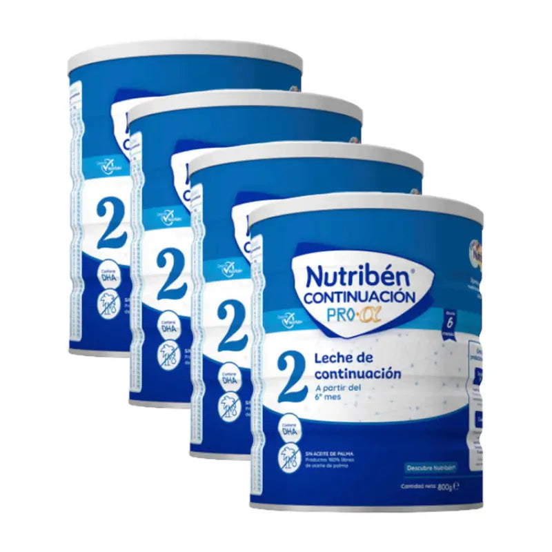 Pack 4 X Nutriben Continuacion Leite Pro-Alfa, 800 gr