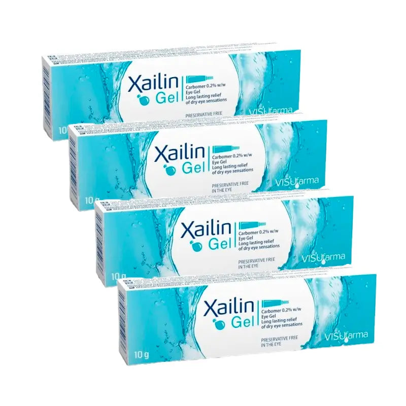 XAILIN Gel para a secura ocular, embalagem de 4 x 10 g