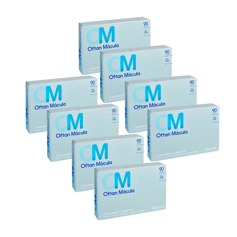 Pacote 8 Oftan Macula Suplemento Alimentar, 90 cápsulas