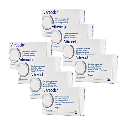 Pacote 8 Vitreoclar Eye Health Suplemento Alimentar 30 comprimidos