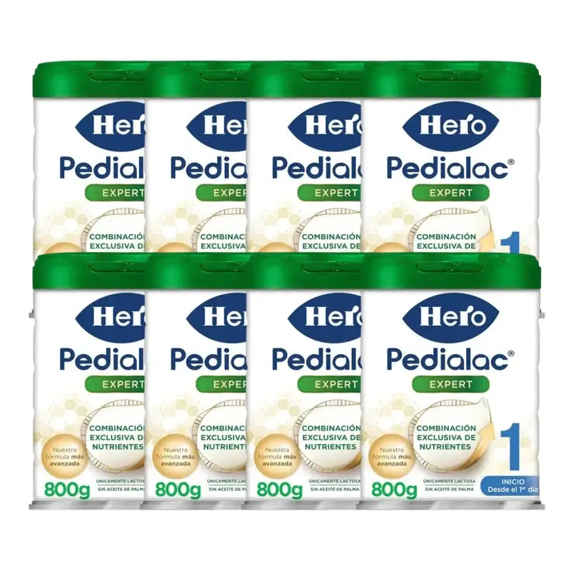 Hero Baby Pedialac 1 Leite de arranque, embalagem de 8 x 800 g