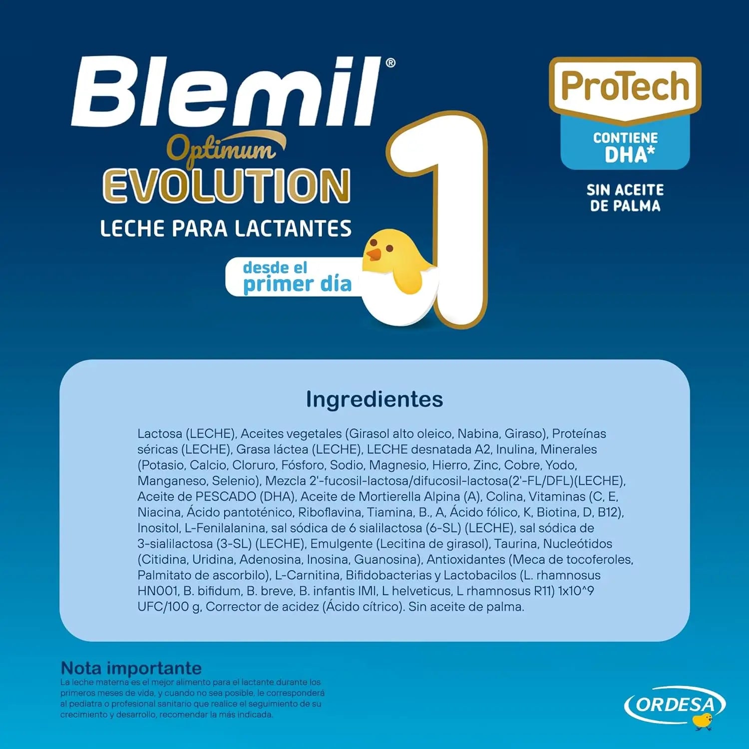 Blemil Optimum Evolution 1 Leite inicial, 6X800g