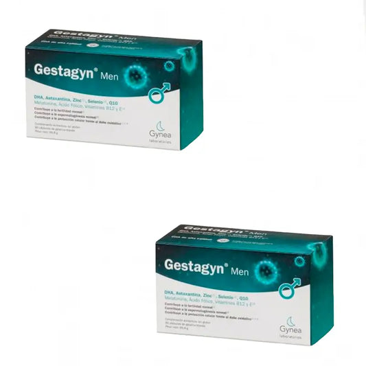 Gestagyn Men Cápsulas de gelatina mole, embalagem com 2x60 cápsulas