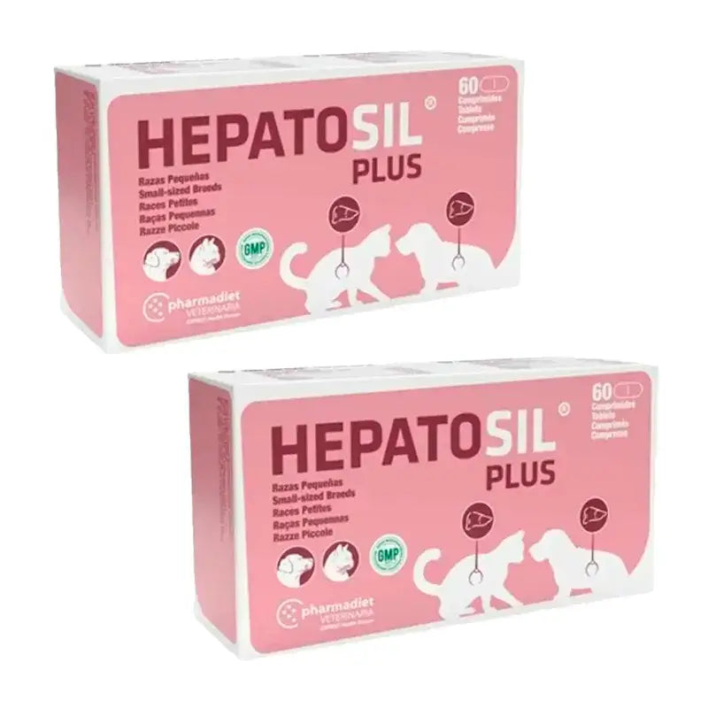 Hepatosil Plus Raça Pequena, Embalagem 2 x 60 Comprimidos